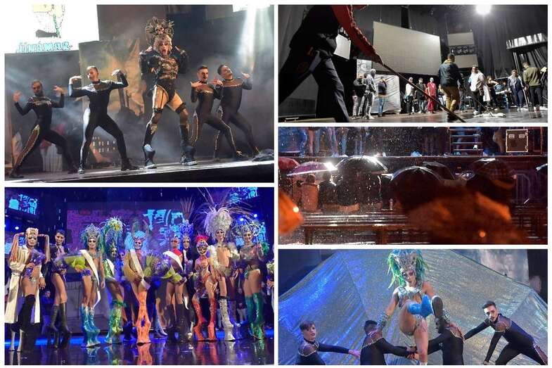 Diferentes momentos de la gala aguada de anoche (Foto TA)